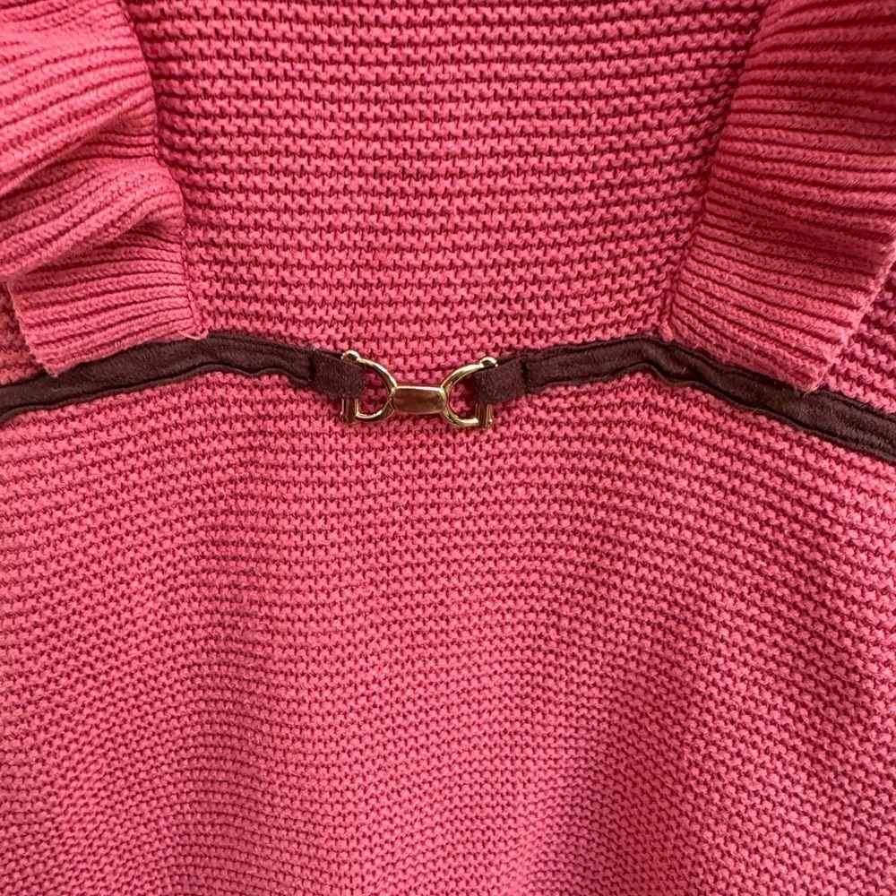 Janie and Jack 3T Girls Pink Knit Short Sleeve Casual Sweater Dress - Picture 2 of 5